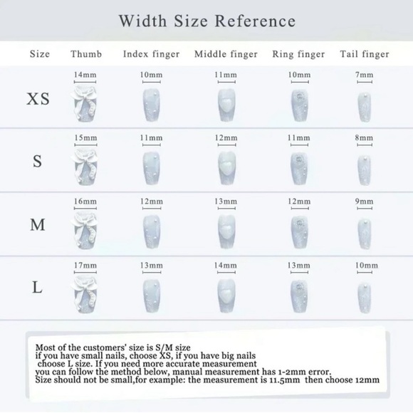 Gorgeous 10 pcs Handmade Press-On Nails (Nail Kit - Reusable). - Picture 2 of 2